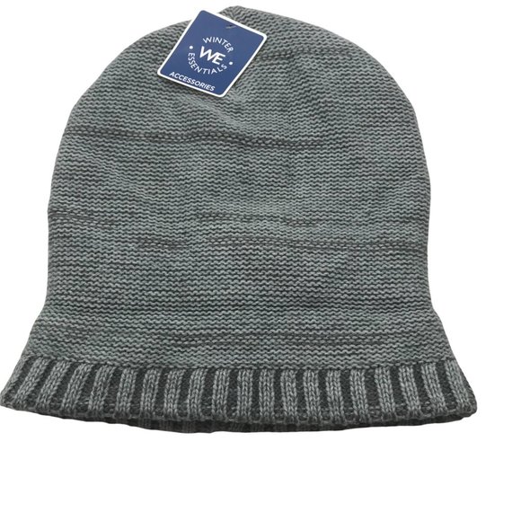 Winter Essentials Men's One Size Gray Knit Beanie New - Picture 1 of 9